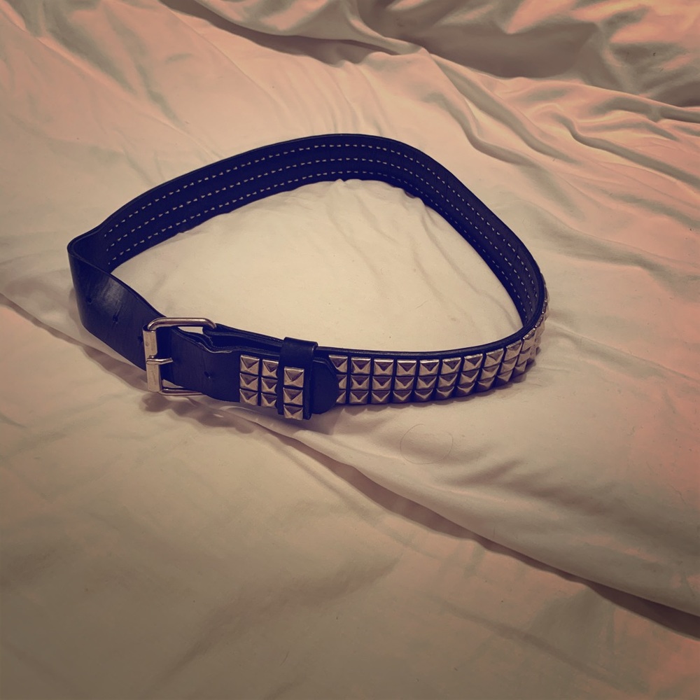 Black studded belt